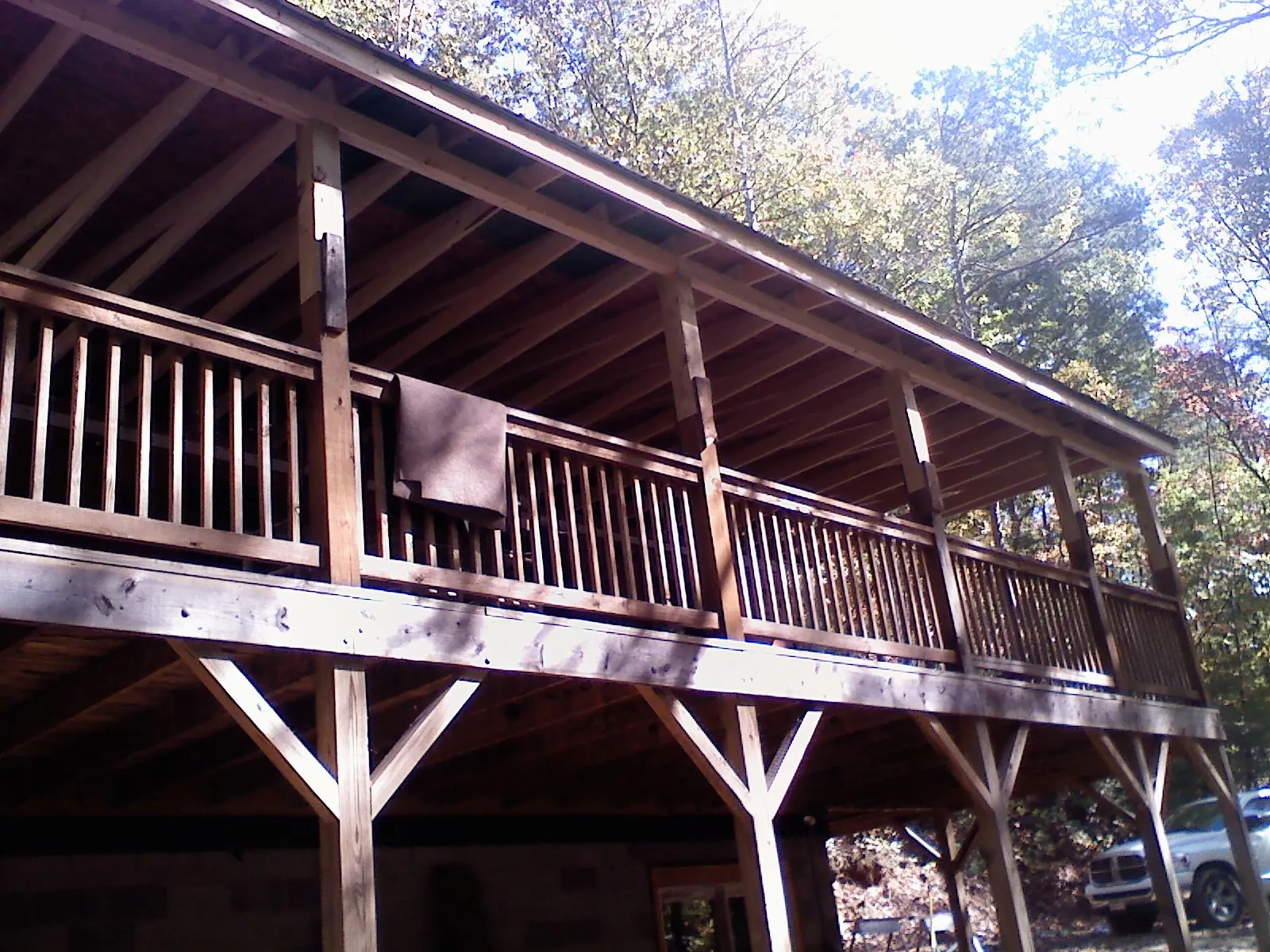 Timber framing under a new elevated porch and deck — Roof Leak Repair in Frankton by Roofing Brothers